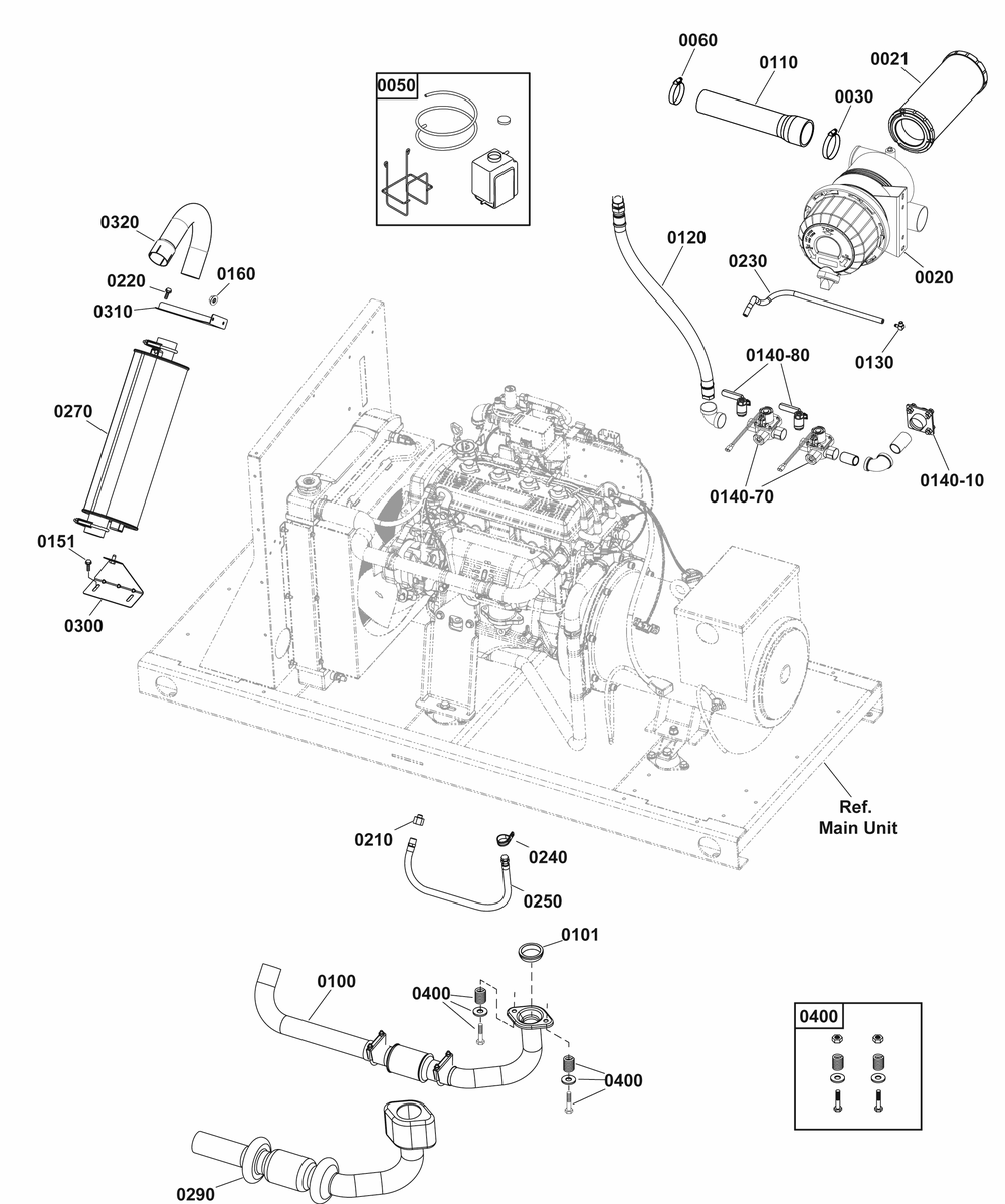 Engine Group Diagram and Parts List for 076195-01  Briggs and Stratton Generator